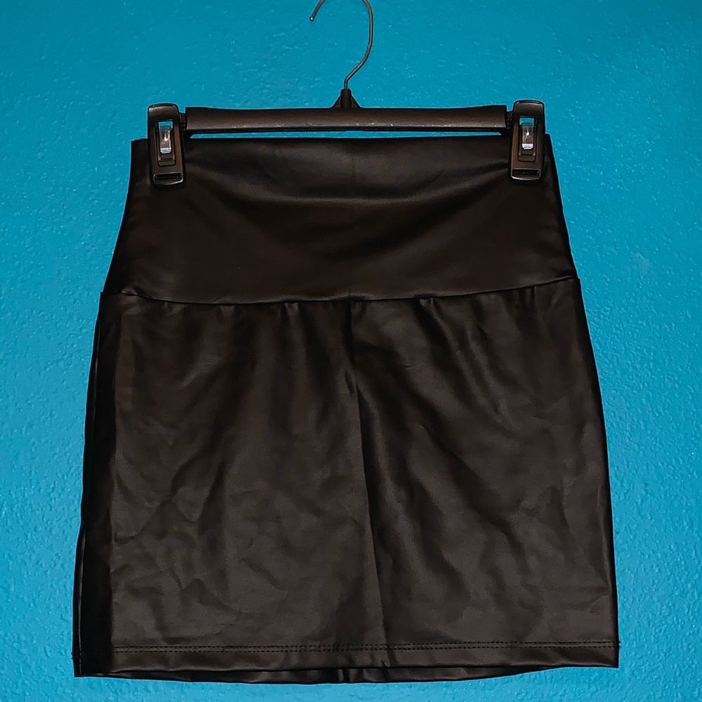Faux Leather Skirt